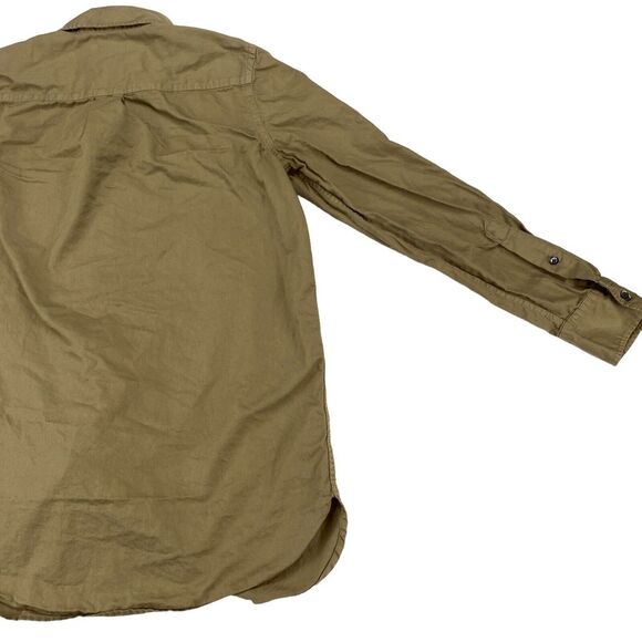 J.CREW Button Up Shirt Womens Size 2 Green Cotton Casual Collared Long Sleeve - Picture 7 of 14